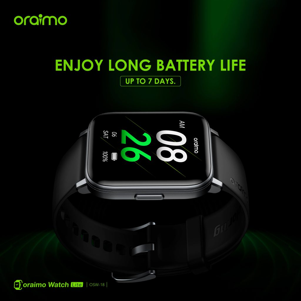Oraimo OSW-18 Watch Lite 1.69'' TFT LCD Display IP68 Waterproof Sports Smart Watch-Dark Chrome