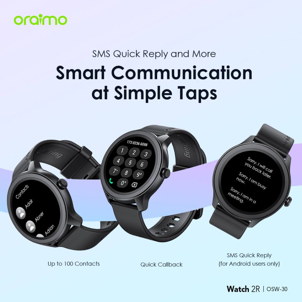 Oraimo OSW-30 Watch 2R HD Bluetooth Calling Smart Watch