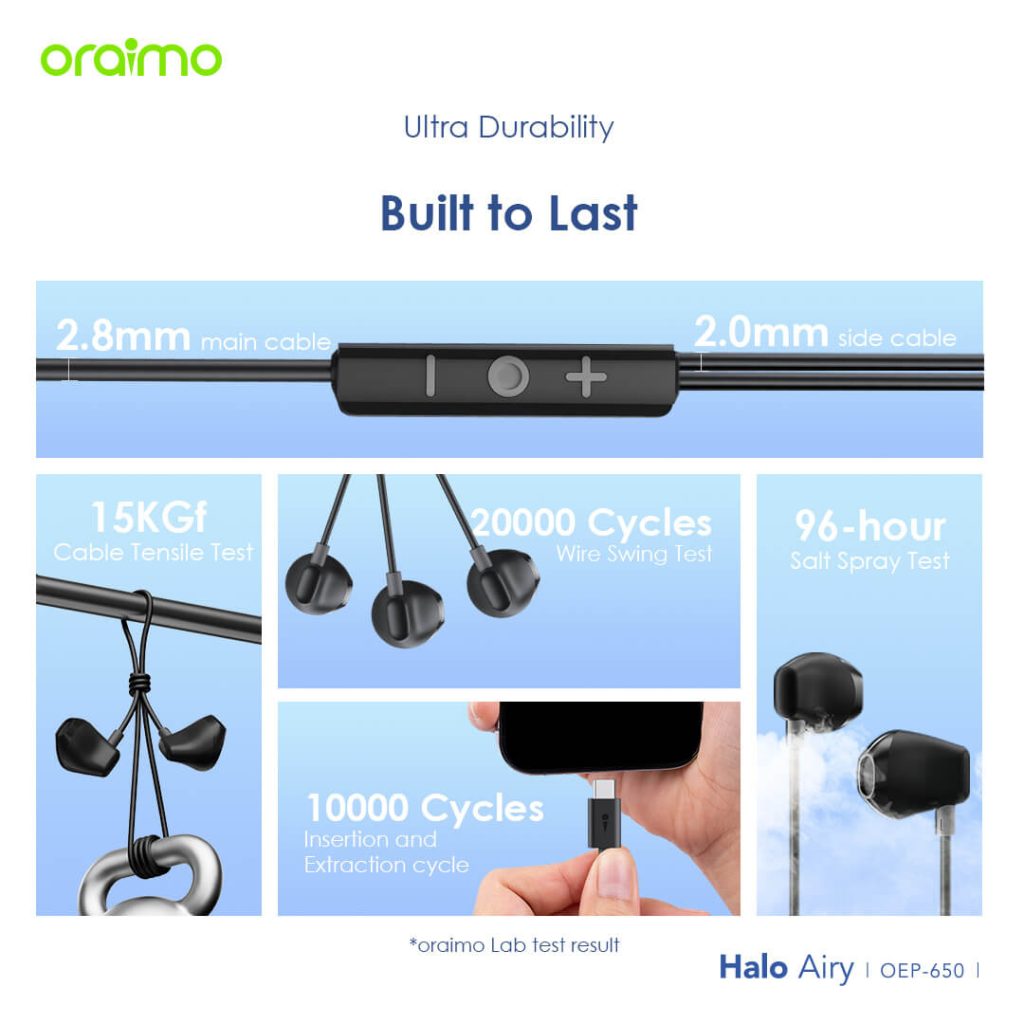 Oraimo Halo Airy OEP-650 Type C Wired Headphone