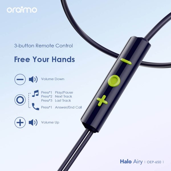 Oraimo Halo Airy OEP-650 Type C Wired Headphone